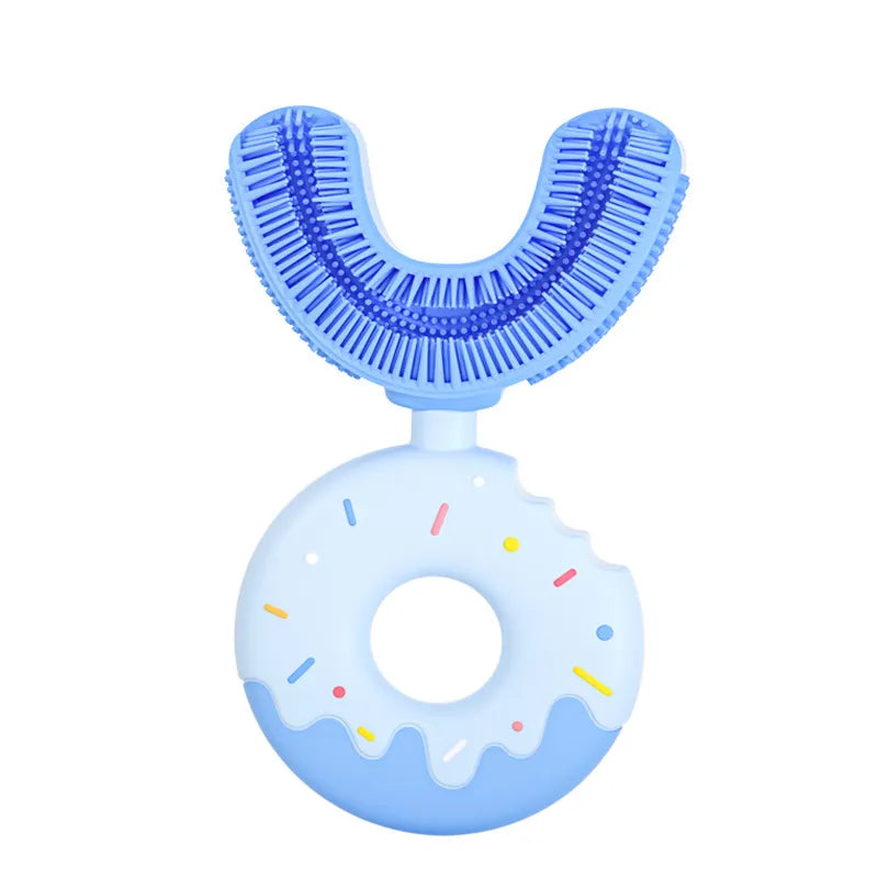 U-förmige Baby Zahnbürste – Donut Design Silikon Zahnpflege für Kinder