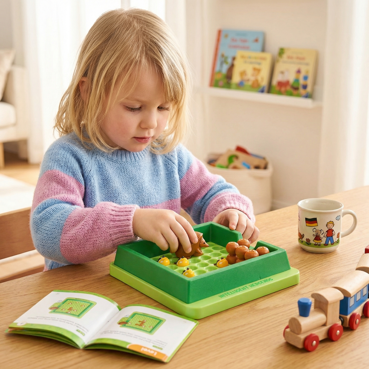 Cleverer Igel - Pädagogisches Lern Puzzle Spiel für Kinder