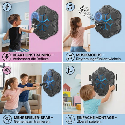 Bluetooth Musik-Boxtrainer für die Wand – Interaktives Boxziel mit Licht & Sound