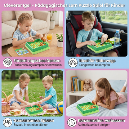Cleverer Igel - Pädagogisches Lern Puzzle Spiel für Kinder