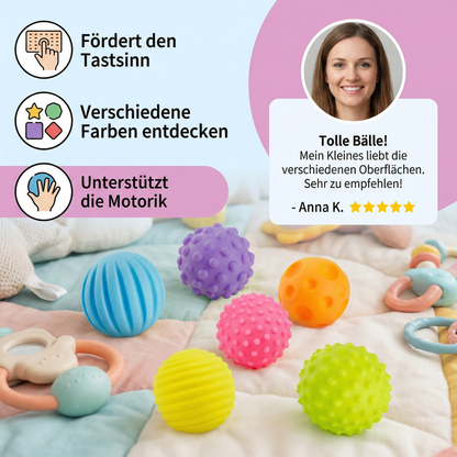 Baby Sensorik Bälle Set – Fühlen & Tastsinn fördern