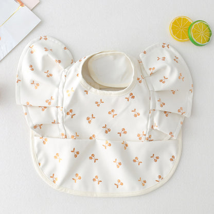 Baby Lätzchen mit Ärmeln – Wasserdichtes Esslatz mit Auffangtasche