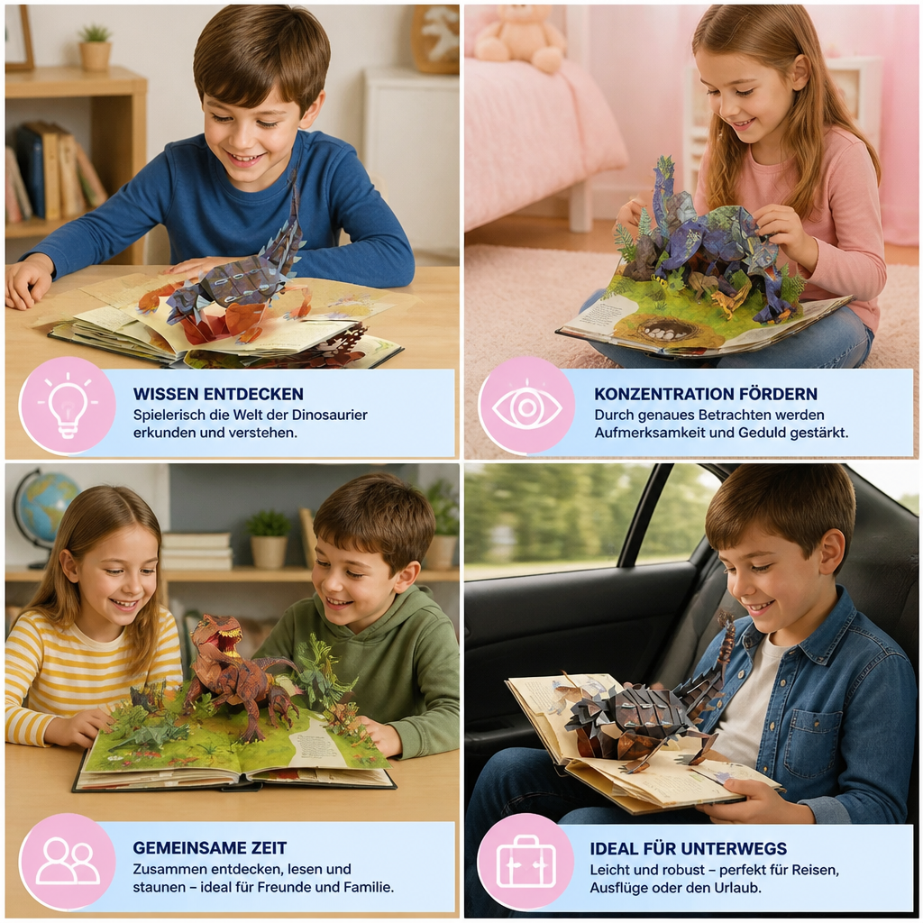 Interaktive 3D-Dinosaurier-Pop-up-Enzyklopädie