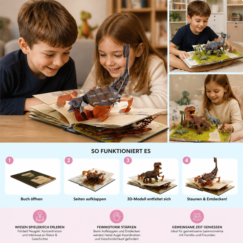 Interaktive 3D-Dinosaurier-Pop-up-Enzyklopädie