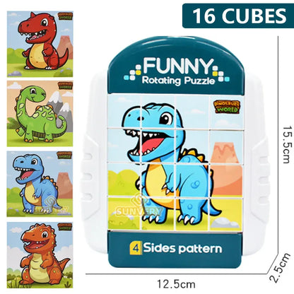 Endloser Puzzlespaß – Drehpuzzle für Kinder mit Tieren