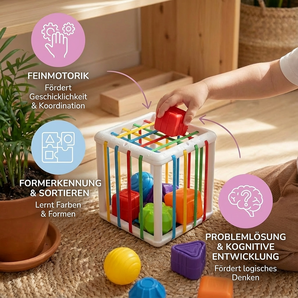 Montessori Formenbox – Sortier- & Motorikspiel