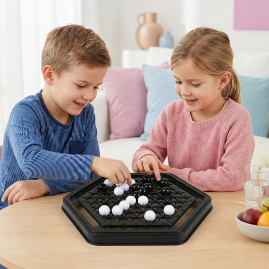 Push-Chess Familien Strategiespiel – Interaktives Logik- & Denkspiel für Kinder