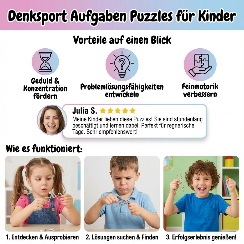 Denksport Aufgaben Puzzles für Kinder