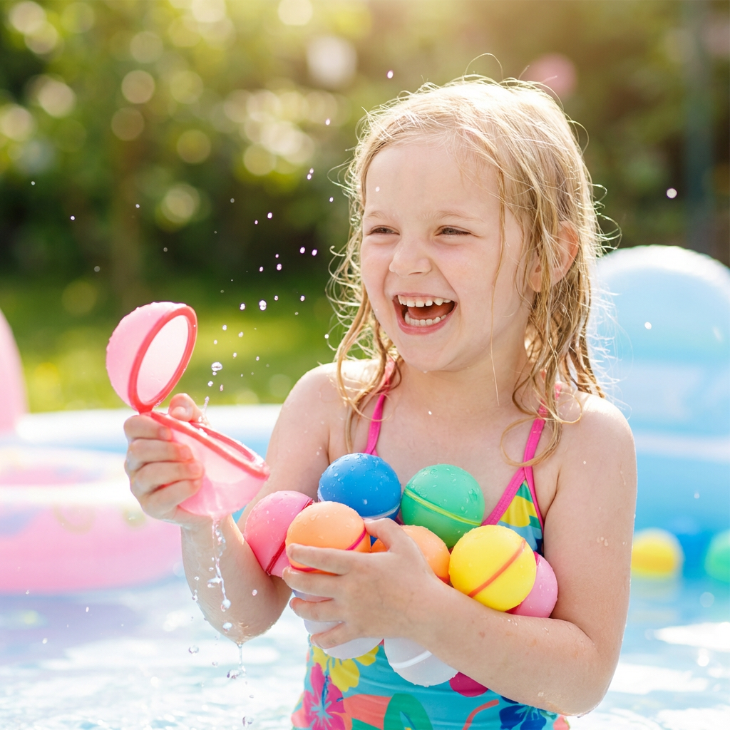 Wiederverwendbare Wasserballons – Selbstschließend & Silikon
