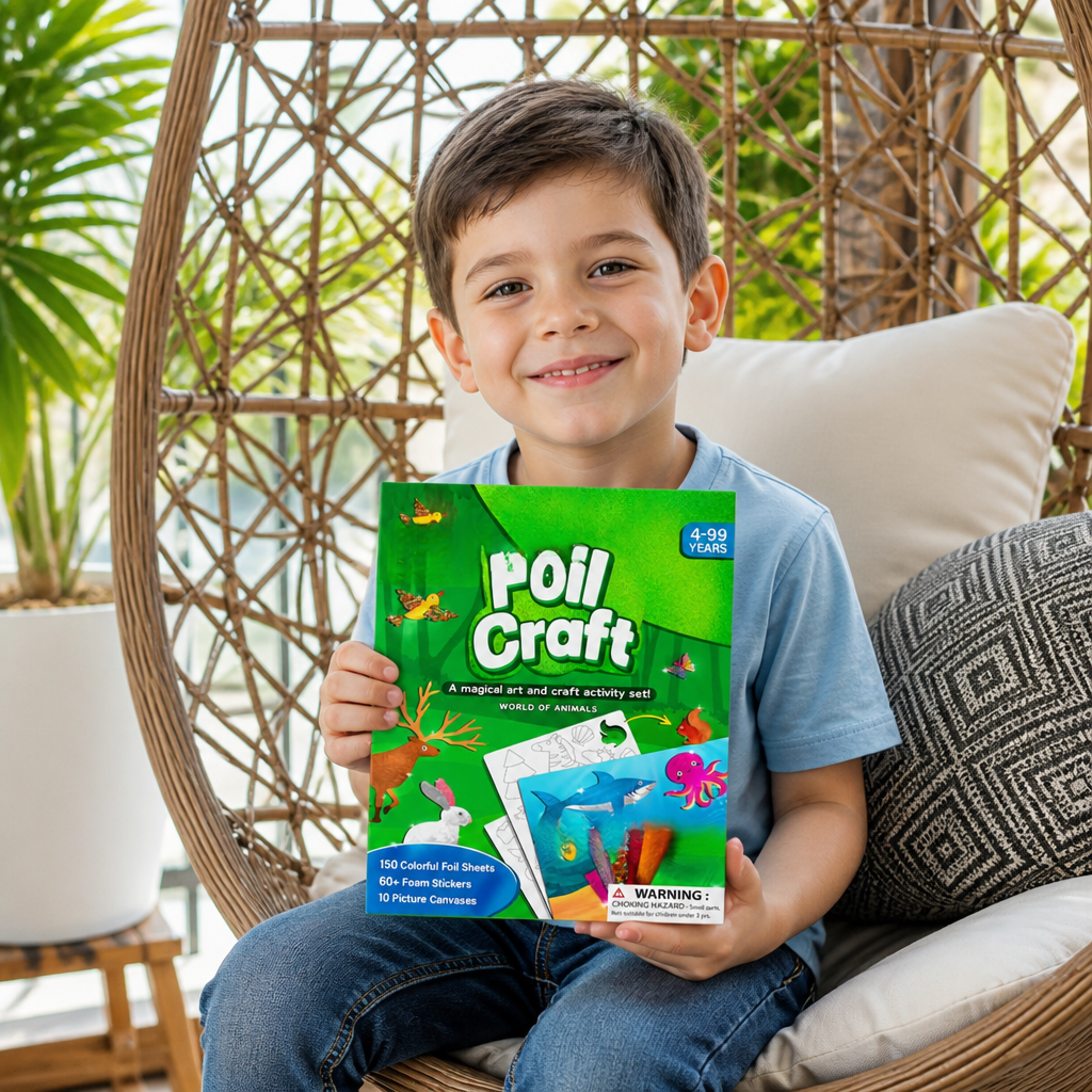 DIY-Folienkunst-Bastelset – Sauberes Tierbasteln für Kinder