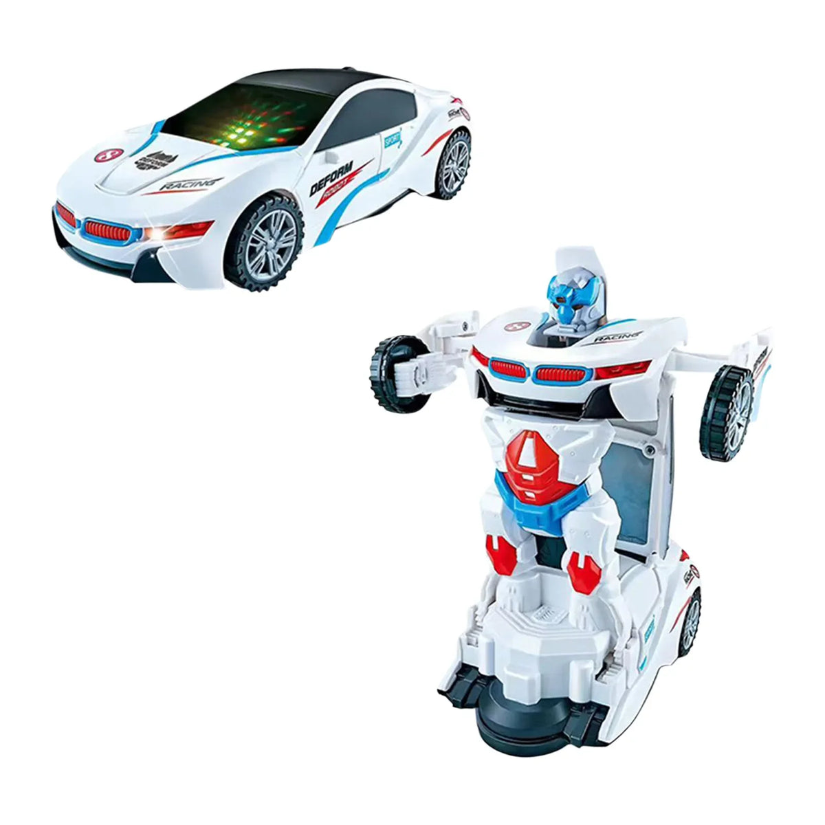Transformierbares Spielzeugauto mit Lichtern und Musik – Militär-Tank für Kinder