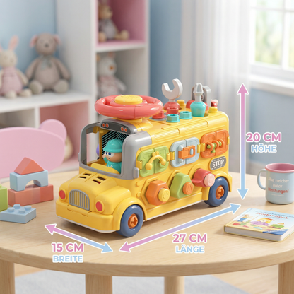 7in1 Montessori Schraubbus – Bau & Motorik Lernspielzeug zum Zerlegen und Zusammenbauen