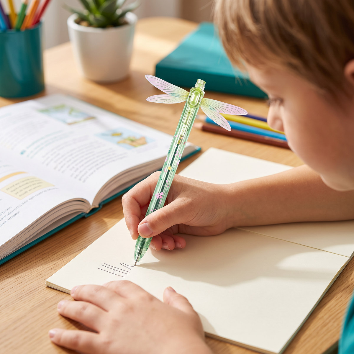 Magischer Gelstift mit Libellenflügeln