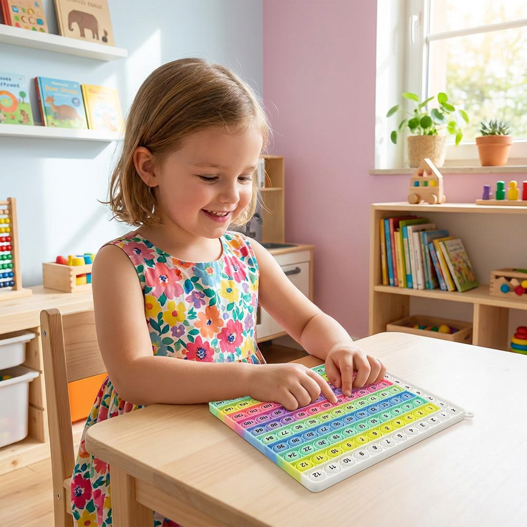 Rainbow Pop Math – Lernspielzeug zum Multiplizieren mit Fidget-Effekt