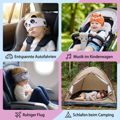2-in-1 Schlaf-Kopfband mit Bluetooth-Lautsprechern – Weiches Kopfband für Reisen & entspannten Schlaf