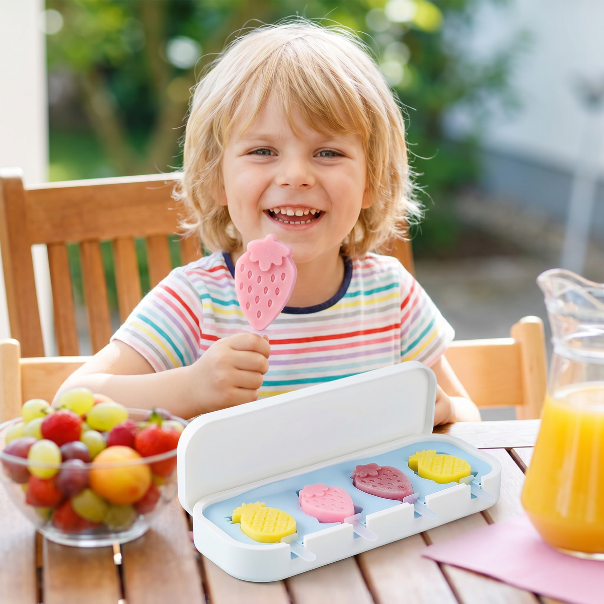 Silikon Eisform mit Frucht Formen zum Selbermachen für Kinder