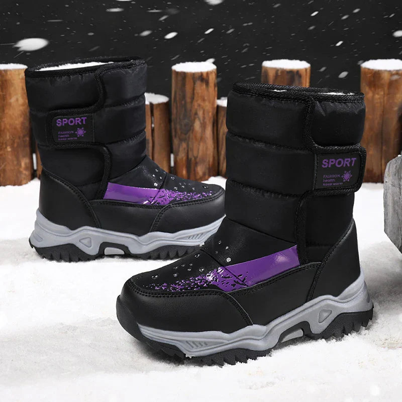 Weiches Plüsch-Futter – Winterstiefel für Kinder mit Klettverschluss