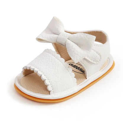 Soft Fit – Kinder Sandalen mit Schleifen in Weiß, Rosa und Schwarz