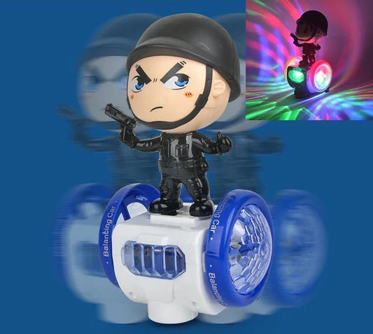 Musik & Licht – Balance Auto mit LED-Lichtern und Spielzeugfigur