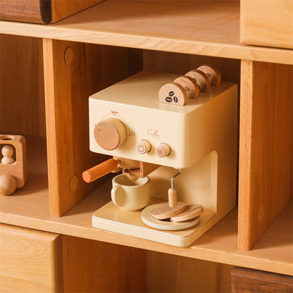 Zukünftige Barista – Espressomaschinen-Set aus Holz für Kinder
