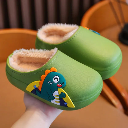 Wasserdichtes Design für Kinder – Lustige Hausschuhe mit Dino und Hasenmotiven