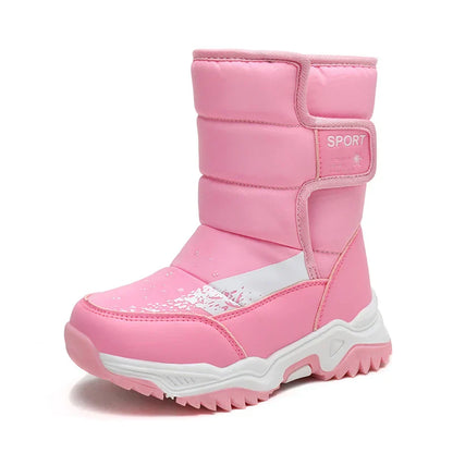 Weiches Plüsch-Futter – Winterstiefel für Kinder mit Klettverschluss