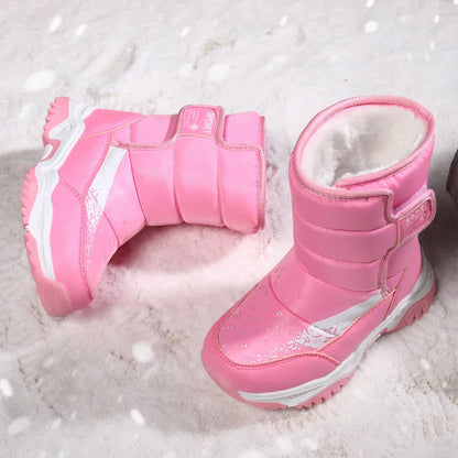 Weiches Plüsch-Futter – Winterstiefel für Kinder mit Klettverschluss