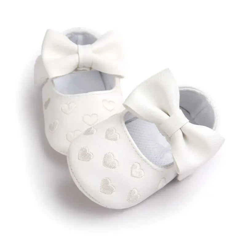 Anti-Rutsch Baby Schuhe – Weiche Krabbelschuhe mit Schleife für Mädchen