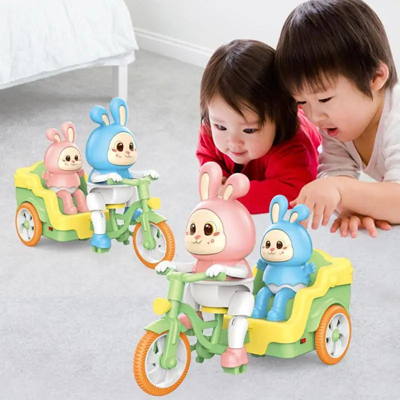 Kaninchen-Fahrradspielzeug mit Anhänger – Lustiges Spielzeug für Kinder mit niedlichen Häschen