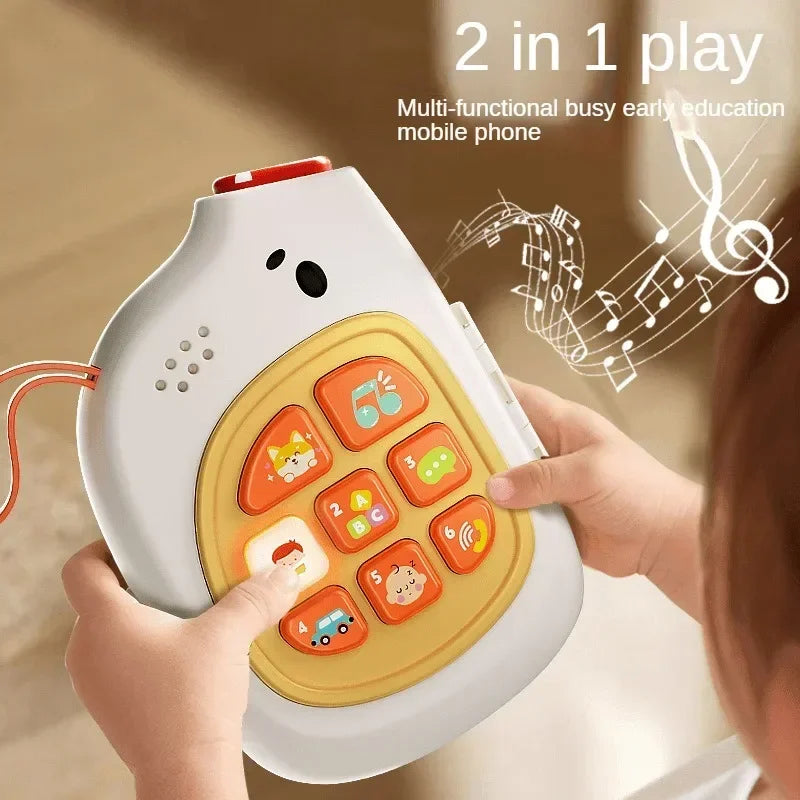 Interaktives Montessori-Spielzeug | Lernspieltelefon für Kinder mit Musik und Tönen