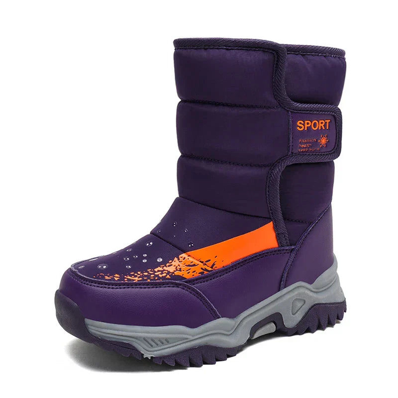 Weiches Plüsch-Futter – Winterstiefel für Kinder mit Klettverschluss