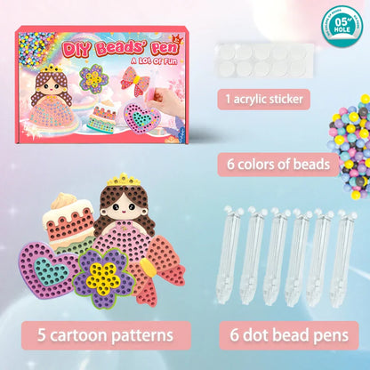 Bauen, Basteln & Genießen – Perlenkunst-Set für Kinder mit Princess-Design