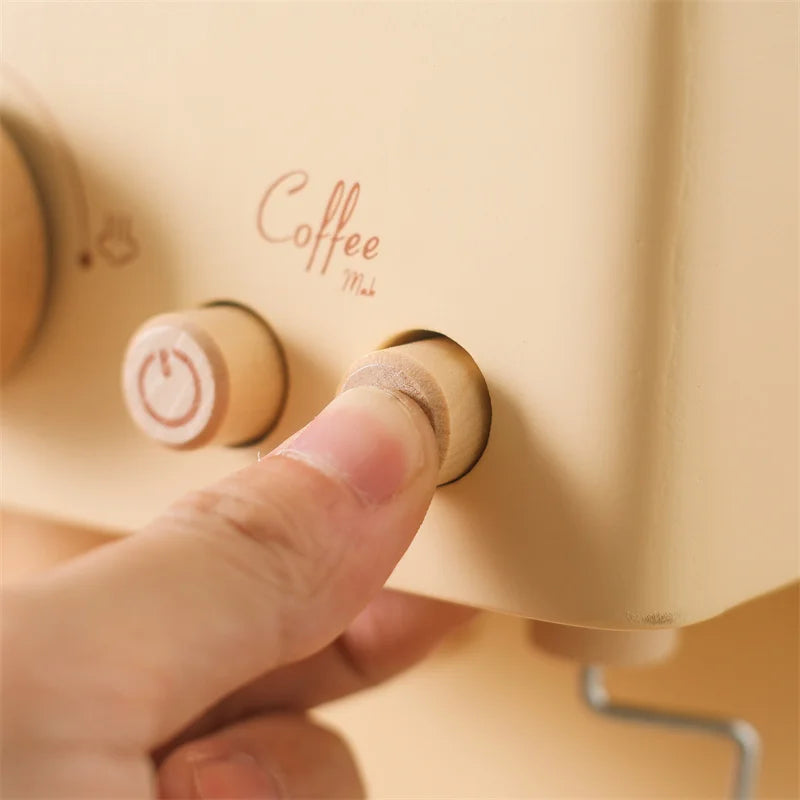 Zukünftige Barista – Espressomaschinen-Set aus Holz für Kinder