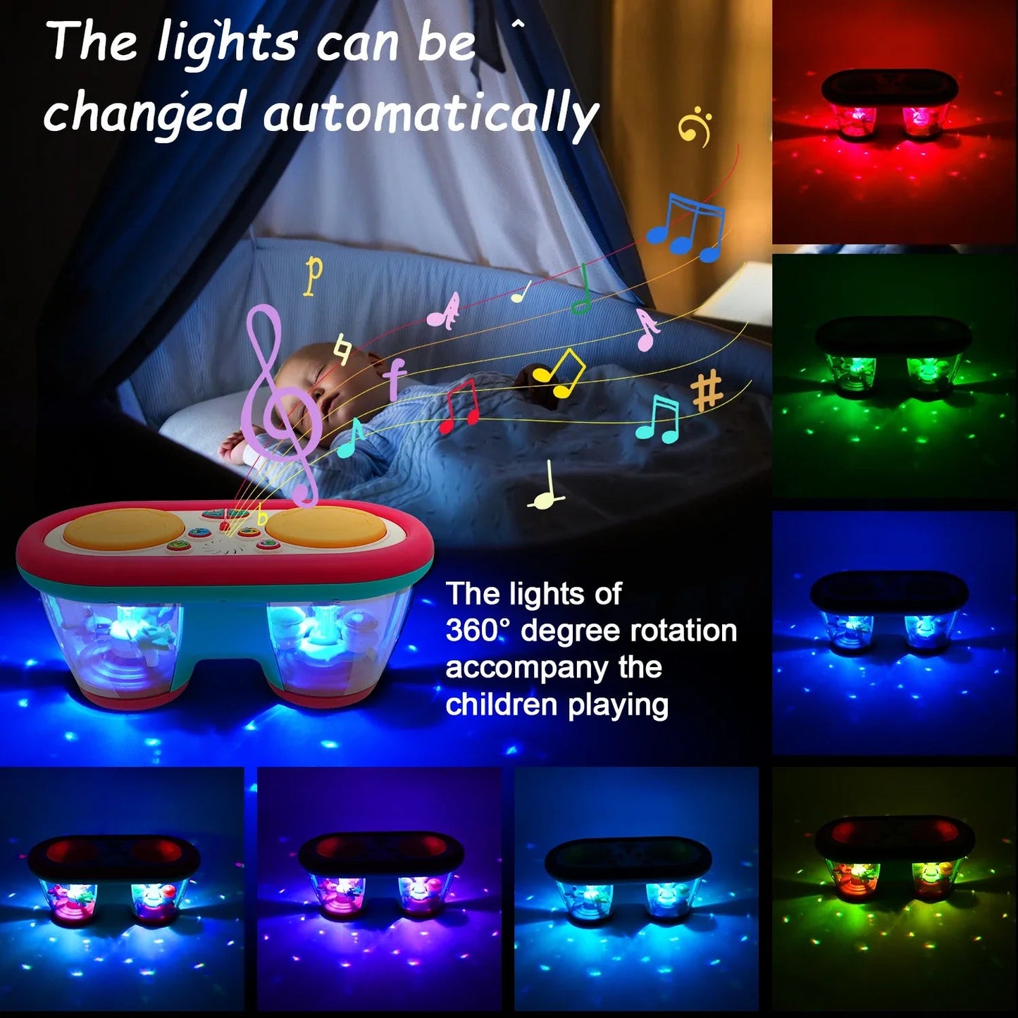 Rhythmus-Spaß – Baby-Trommel-Set Mit Licht & Musik