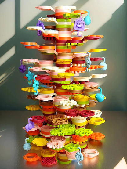 Kreatives Stapelspiel für kleine Baumeister | MINT-Spielzeug für fantasievolles Bauen