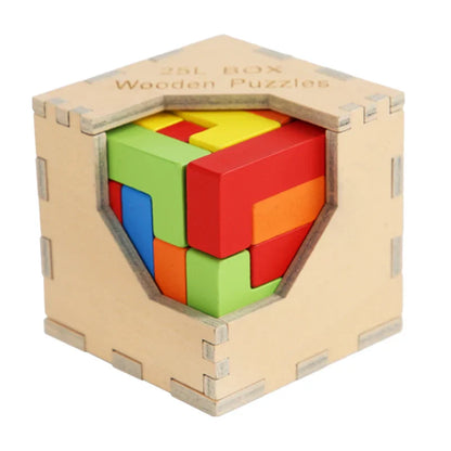 Kniffliger Spielspaß – 3D Holz-Tetris Puzzle für Kinder und Erwachsene