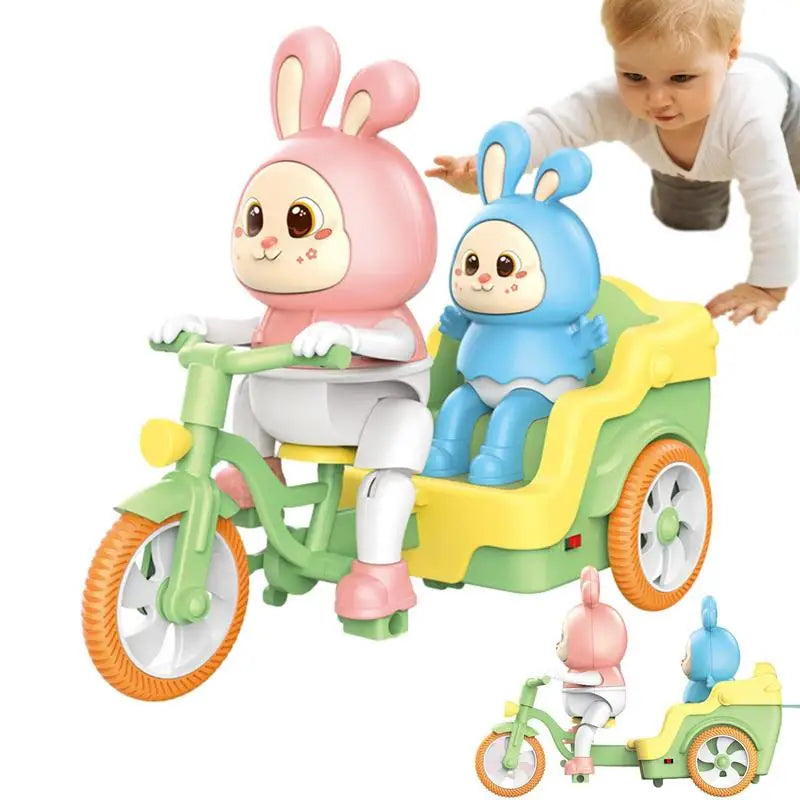 Kaninchen-Fahrradspielzeug mit Anhänger – Lustiges Spielzeug für Kinder mit niedlichen Häschen