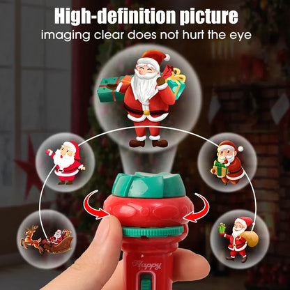 Weihnachts-Projektions-Taschenlampe – 2-in-1 Lichtspaß mit 24 Projektionen