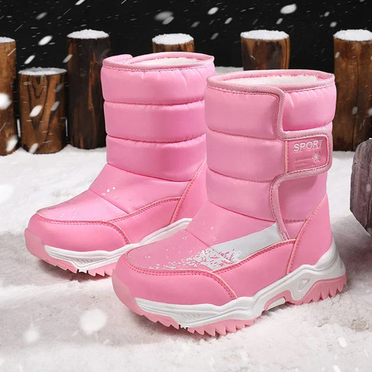 Weiches Plüsch-Futter – Winterstiefel für Kinder mit Klettverschluss