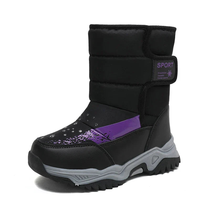 Weiches Plüsch-Futter – Winterstiefel für Kinder mit Klettverschluss