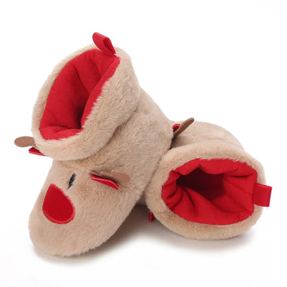 Weihnachtshausschuhe für Kinder - Süße Rentier & Santa Designs