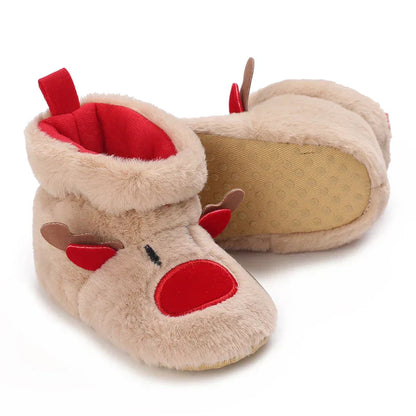 Weihnachtshausschuhe für Kinder - Süße Rentier & Santa Designs