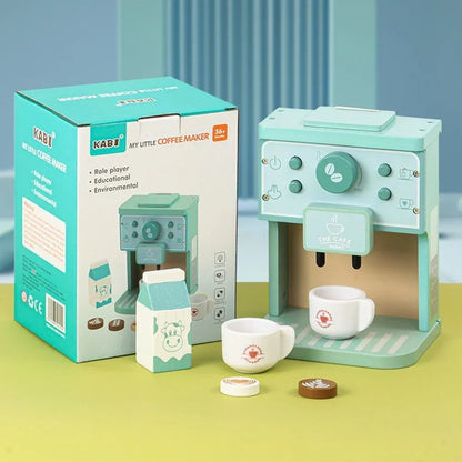 Kinder-Kaffeemaschine aus Holz – Espresso-Spielset für kleine Baristas