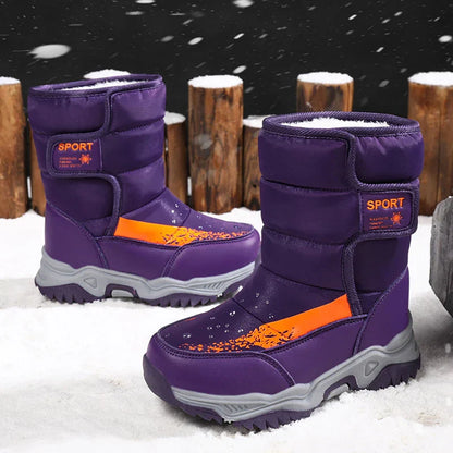 Weiches Plüsch-Futter – Winterstiefel für Kinder mit Klettverschluss