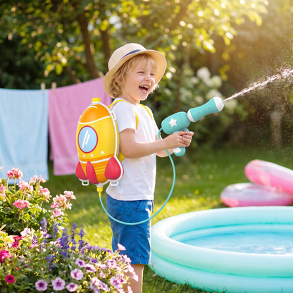 Kinder-Rucksack-Wasserpistole – Wasserspaß für Kinder an heißen Sommertagen