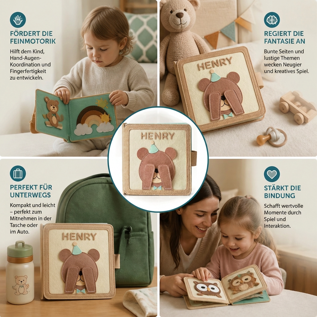 Personalisiertes Filzbuch für Kinder