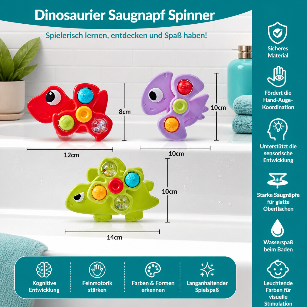 Dinosaurier-Saugnapf-Kreisler für Babys & Kleinkinder