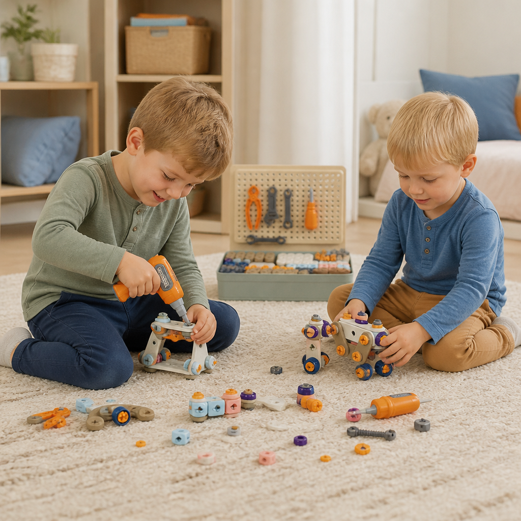 DIY-Werkzeugset für Kinder mit elektrischem Bohrer – MINT-Bauset