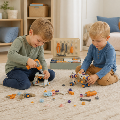 DIY-Werkzeugset für Kinder mit elektrischem Bohrer – MINT-Bauset
