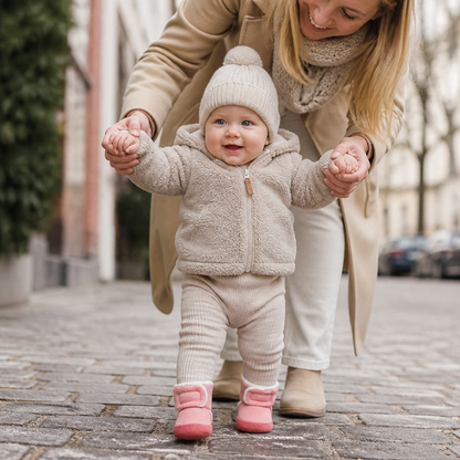 Warme & gemütliche Plüsch-Baby-Booties mit weichen rutschfesten Sohlen